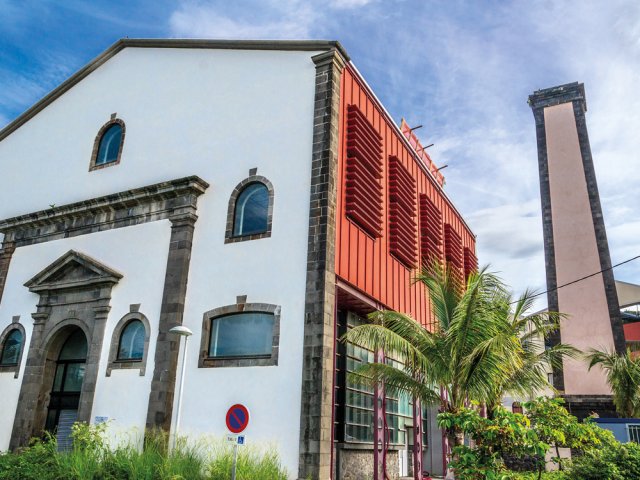 Sugar factory in the Grands-Bois district of the city of Saint-Pierre, in the south of Reunion.