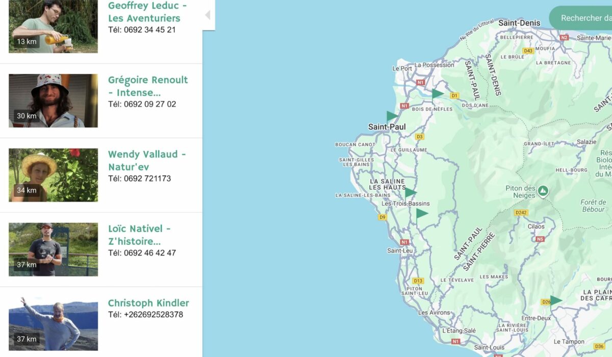 Liste des guides de La Réunion